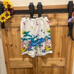 Justin Allen Raisins Vibrant Coastal Men's Athletic Shorts 90s